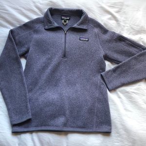 Purple Patagonia Better Sweater 1/4 zip